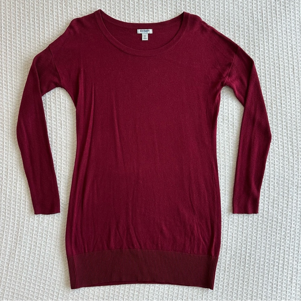Old Navy dark red/ maroon sweater mini dress